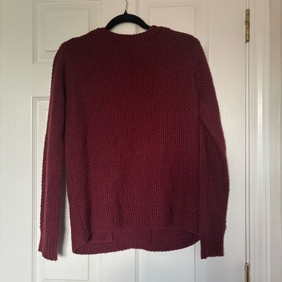 Forever 21 Burgundy Knit Sweater With Pockets Size Large - Picture 5 of 6